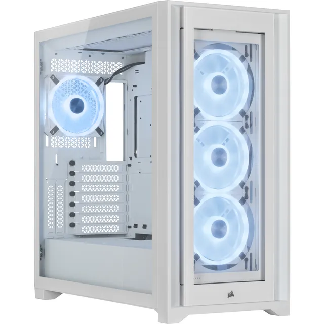 iCUE 5000X RGB QL Edition - White - Chassi - Miditower - Vit