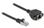 - Nätverksförlängningskabel - RJ-45 (hane) till RJ-45 (hona) skruvbar - 25 cm - S/FTP - CAT 6a - startad, halogenfri, hakfri - svart