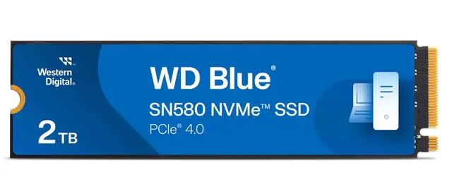 WD Blue SN580 WDS200T3B0E - SSD - 2 TB - inbyggd - M.2 2280 - PCIe 4.0 x4 (NVMe)