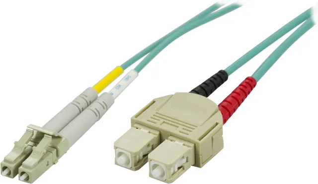 OM3 fiberkabel LC - SC, duplex, multimode, 50/125, 1,5m (LCSC-61-5)
