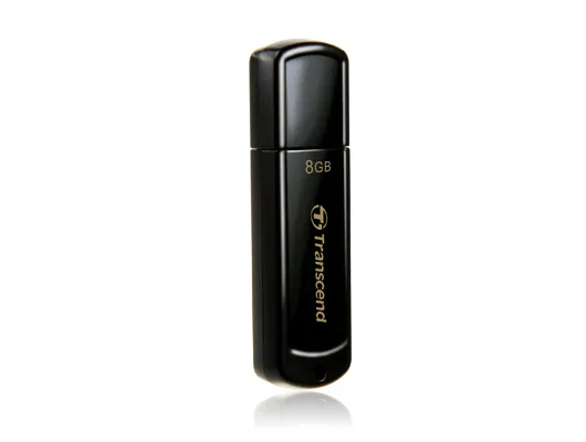 JetFlash 350 USB 2.0 8 Gt -muistitikku, musta
