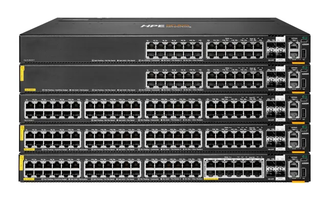 HPE Aruba Networking CX 6200M 36G 12SR5 Class6 PoE 4SFP+ Switch - Switch - max. staplingsavstånd 10 kms - L3 - Administrerad - 36 x 10/100/1000 (4PPoE
