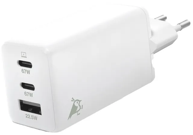 Chargebird W3 - GaN Charger - 65W PD QC (2x USB-C + USB-A)