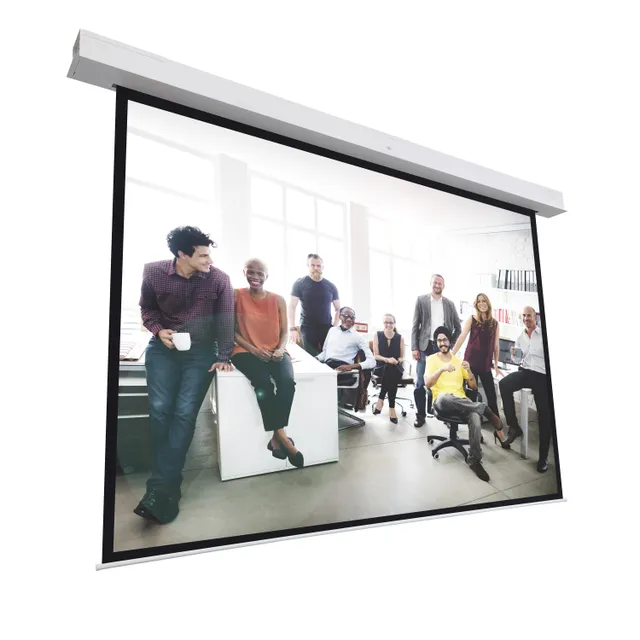 Descender Large Electrol - Projektorduk - takmonterbar - motoriserad - 204" (518 cm) - 16:9 - Matte White