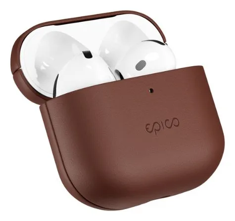 Leather Case, AirPods (4th Gen) -suojakuori, Ruskea