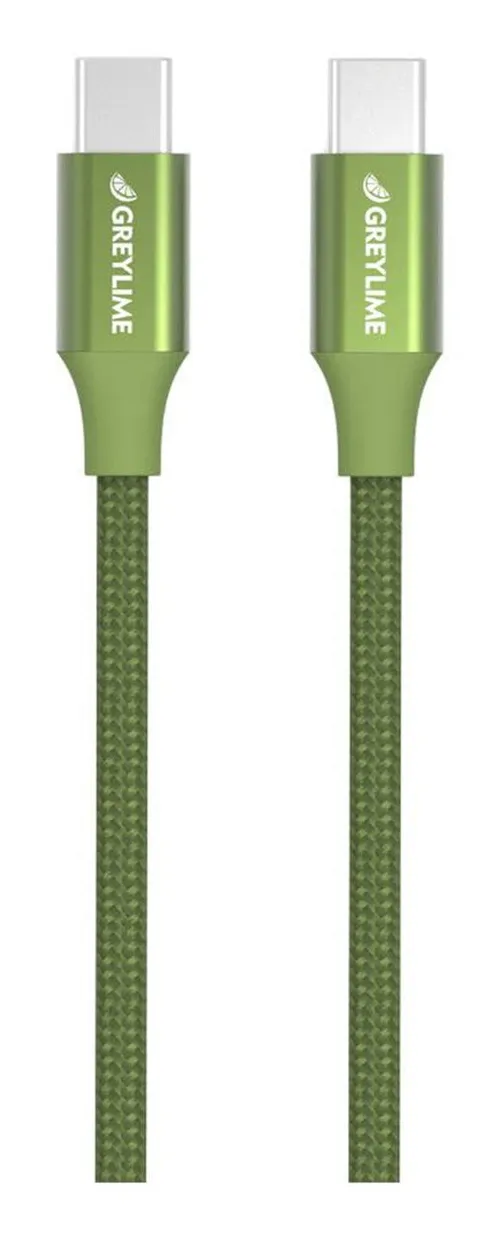 Braided USB-C to USB-C Cable Green 1 m