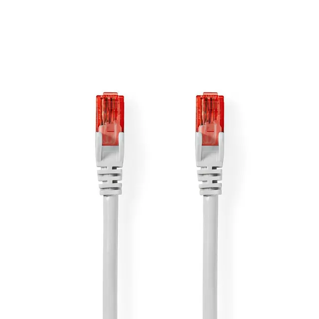 CAT6 Nätverkskabel | RJ45 hane | RJ45 hane | U/UTP | 15.0 m | Rund | PVC | Vit | Label