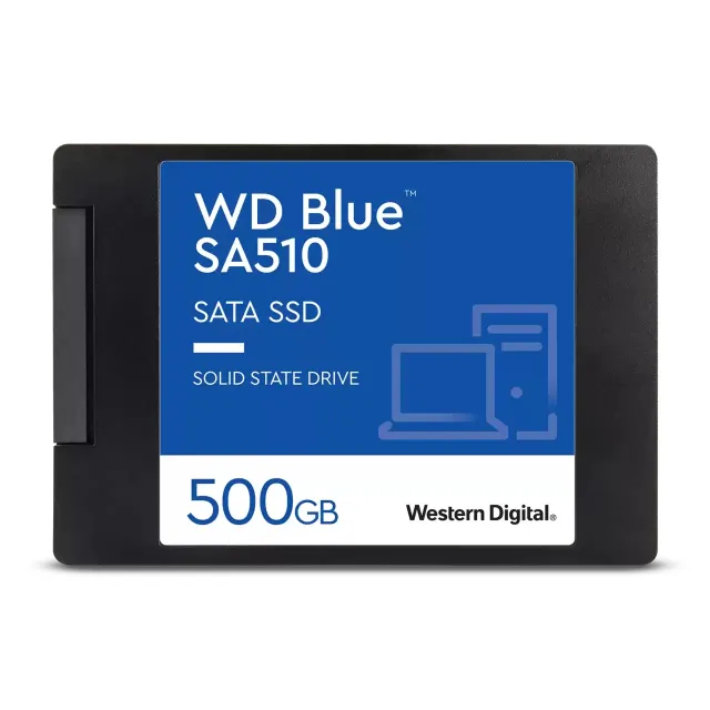 WD Blue SA510 WDS500G3B0A - SSD - 500 GB - inbyggd - 2.5 - SATA 6Gb/s - blå