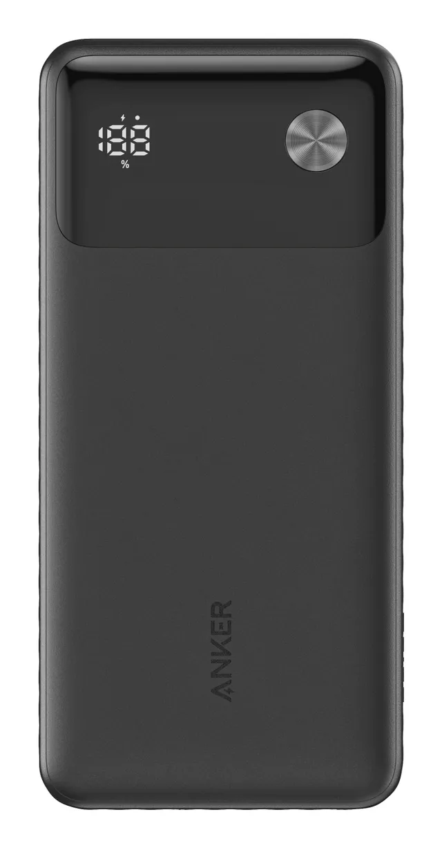 10.000 mAh 22,5W 1x USB-A 1x USB-C -varavirtalähde, Musta