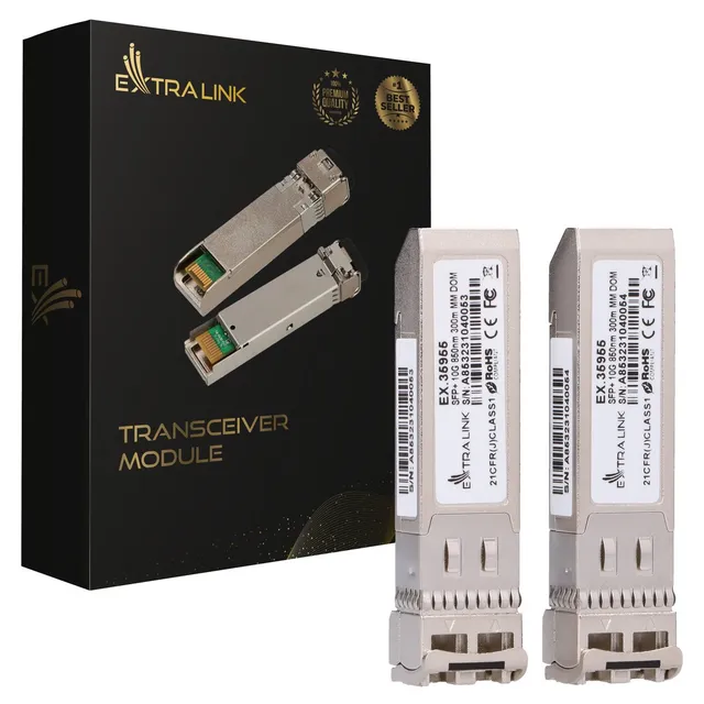 SFP+ 10G 2-pack | Modul SFP+ | 10Gbps, LC/UPC, 850nm, 300m, multi mode, DOM, Dedicated to HP/Aruba (EX.35955)