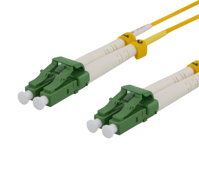OS2 Fiber cable, LC – LC, duplex, singlemode, APC, 9/125, 1m