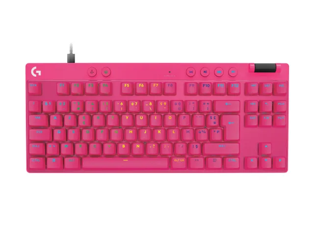 G PRO X TKL - Linear - Linear - Gaming Tangentbord - Fransk - Rosa