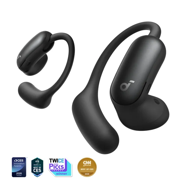 Soundcore AeroFit 2 Pro -langattomat nappikuulokkeet, musta