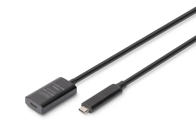 - USB-förlängningskabel - USB-C (hane) till USB-C (hona) - USB 3.1 - 5 V - 5 m - svart