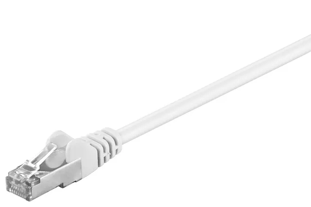 Patchkabel CAT 5e, F/UTP, vit, 5 m kopparklädd aluminiumtråd (CCA)