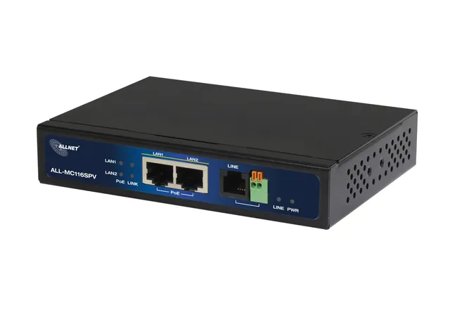 ISP-bryggmodem VDSL2 med Vectoring Point-to-Point slavmodem, 2x PoE IEEE8023at-portar, oadministrerad ALLMC116SPVVDSL2