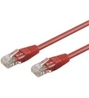 Patchkabel CAT 5e, U/UTP, röd, 2 m kopparklädd aluminiumtråd (CCA)