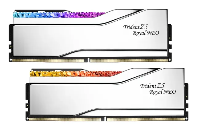 Trident Z5 Royal Neo RGB DDR5-6000 - 64GB - CL30 - Dual Channel (2 pcs) - AMD EXPO - Silver med RGB