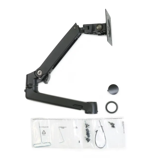 LX - Monteringskomponent (vridbar arm, stångklämma, förlängning) - Konstant kraftteknik - för LCD-display - mattsvart - för P/N: 45-509-224, 45-537-224