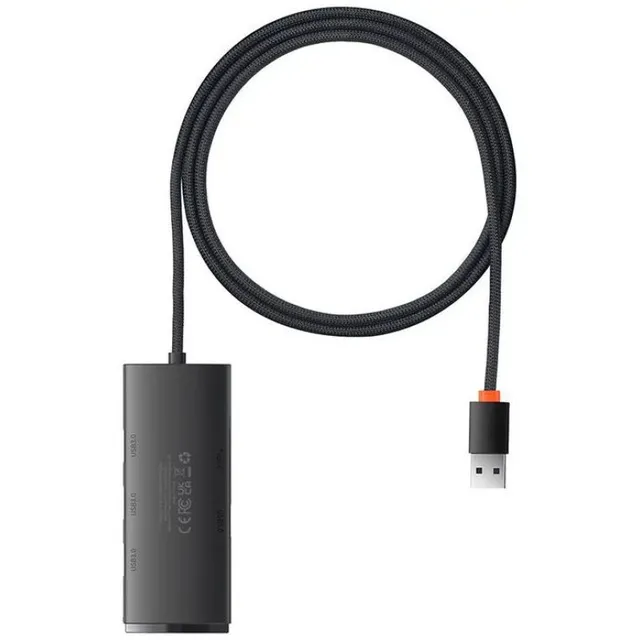 Hub 4in1 Lite Series USB to 4x USB 3.0 1m (Black) USB Hub - USB 3.0 - 4 porte - Svart