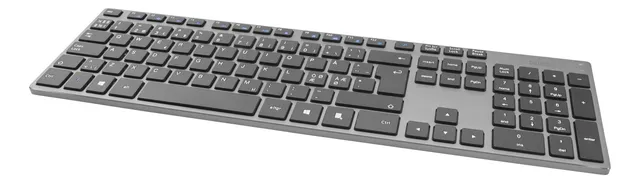 Deltaco Dark Grey 100% Trådlöst Nordisk (Grå/Silver)