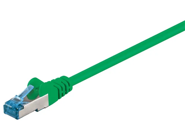 Patchkabel CAT 6A, S/FTP (PiMF), grön, 50 m opparledare (CU), halogenfri kabelhölje (LSZH)