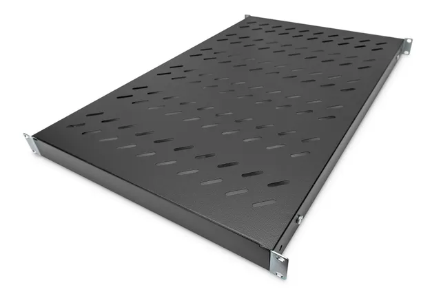 DIGITUS - Hylla för rack - RAL 9005, svart - 1U - 19