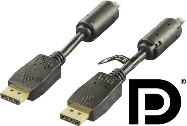 DisplayPort monitorkabel - 4K i 60Hz - 1m