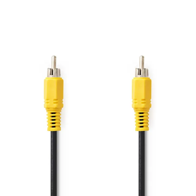 Komposit videokabel | RCA Hane | RCA Hane | Nickelplaterad | 480p | 5.00 m | Rund | PVC | Svart | Label