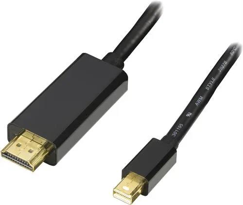 Mini DisplayPort till HDMI med ljud - 1m - Svart