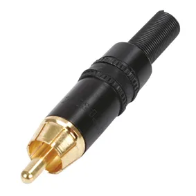 Rean RCA-kontakt i metall Hane Svart