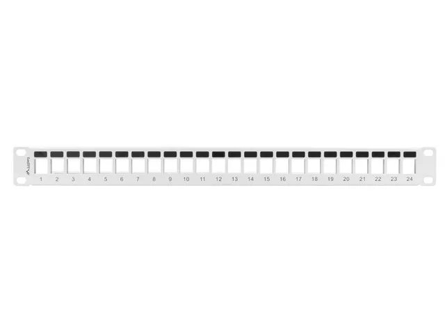 PPKS-1024-S - Patchpanel (blank) - stativmonterbar - grå - 1U - 19 - 24 porte