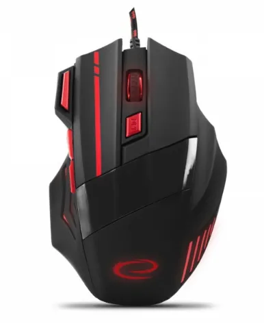 MX201 WOLF - mouse - USB - red - Mouse - Optic - 7 knappar - Röd