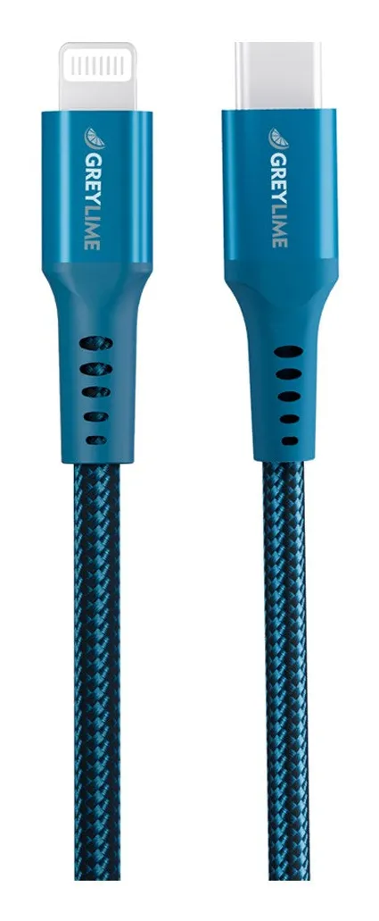 Braided USB-C to Lightning Cable Blue 3 m