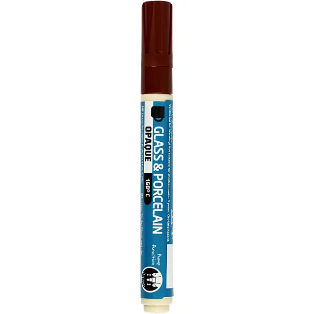 Glass and Porcelain Pen Opaque - Brown