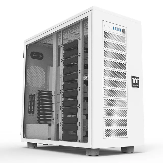 AX700 TG Super Tower Case - Snow White - Chassi - Desktop - Vit