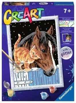 CreArt Paint by Numbers - Friends in the Stable