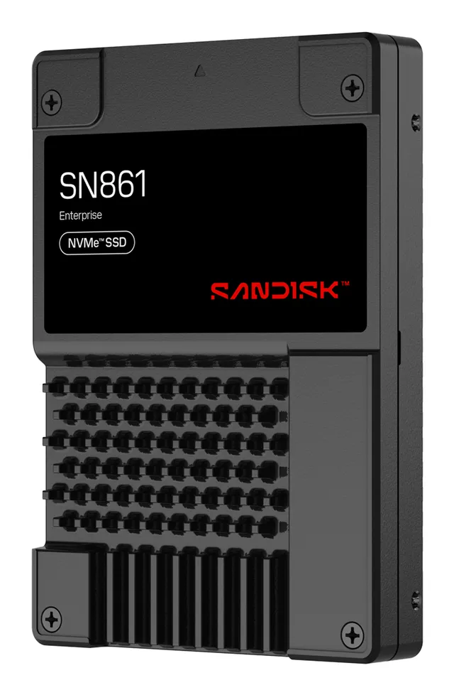 SanDisk SN861 - SSD - Enterprise - krypterat - 3.84 TB - inbyggd - 2.5" - U.2 PCIe 5.0 x4 (NVMe) - TCG Opal Encryption