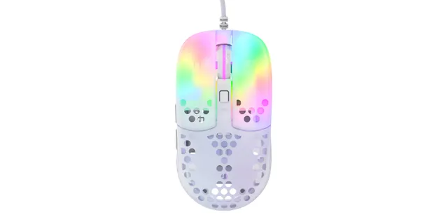 MZ1 - Zy's Rail - Gamingmus - Optic - 6 knappar - Vit med RGB ljus