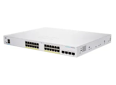 Business 250 Series CBS250-24FP-4X - Switch - L3 - smart - 24 x 10/100/1000 (PoE+) + 4 x 10 Gigabit SFP+ - rackmonterbar - PoE+ (370 W) - återan