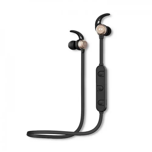 - Hörlurar med mikrofon - inuti örat - Bluetooth - trådlös - svart, guld
