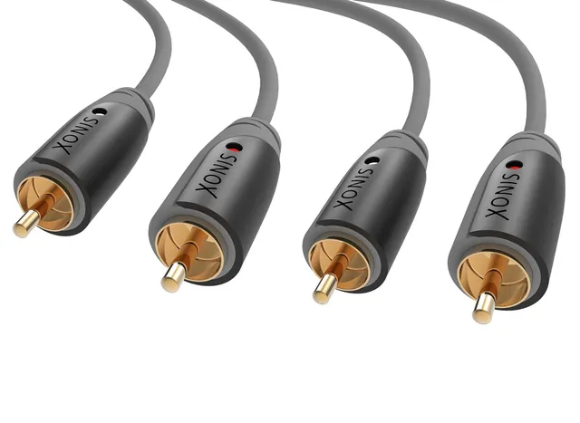 Sinox Plus+ Stereo RCA Cable - Ljudkabel - RCA x 2 hane till RCA x 2 hane - 10 m