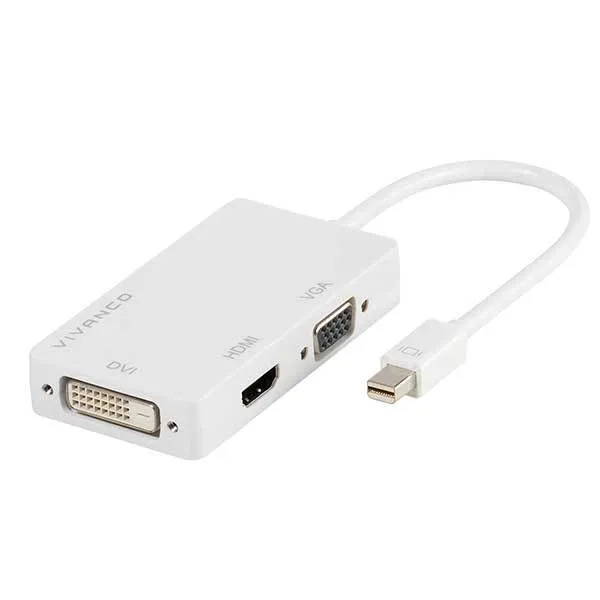 Mini DisplayPort till HDMI/VGA/Dvi, vit