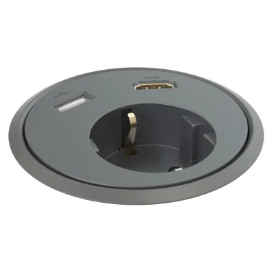 Powerdot Satellit PD13 - satellit, 1x CEE 7/4, HDMI, USB, svart