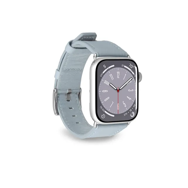 Puro E-Classic armband för Apple Watch 42, 44, 45, 46, 49 mm - Ljusblå
