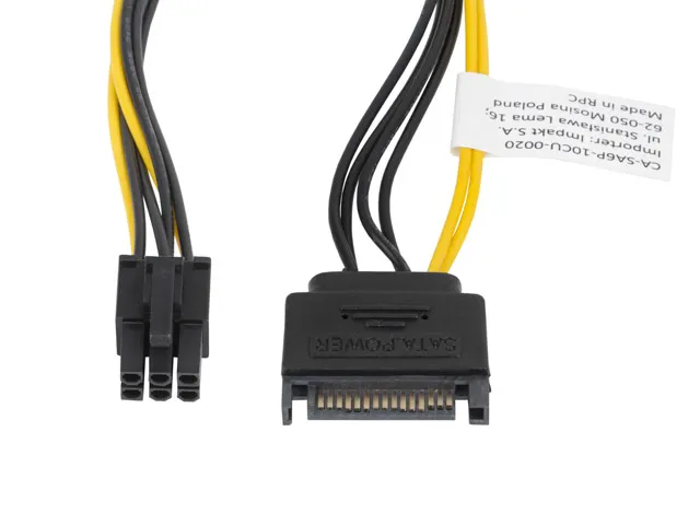 15-pin SATA (hane) till 6-pin PCI Express (hane) 20cm