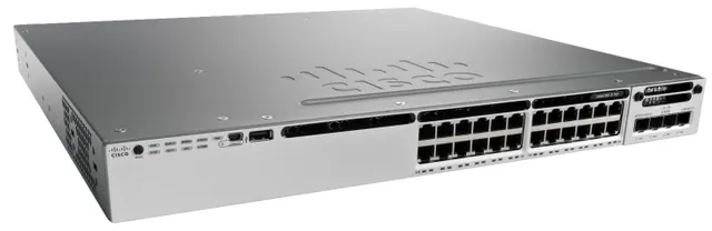 Catalyst 3850-24P-L - Switch - Administrerad - 24 x 10/100/1000 (PoE+) - skrivbordsmodell, rackmonterbar - PoE+ (435 W) - återanvänd
