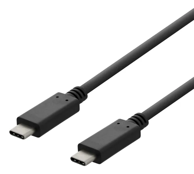 USB 2.0 kabel, Typ C - Typ C, 2m, svart