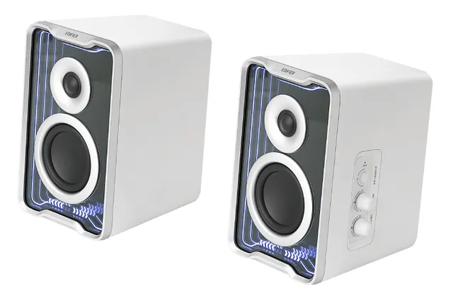 QR30 2.0 Desktop Active Speaker, 2x15W RMS, Bluetooth/USB-A, RGB - Vit