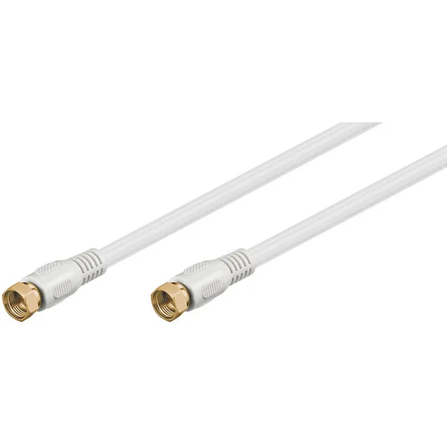SAT-antennkabel (80 dB), dubbelskärmad guldpläterad, F-plugg > F-plugg (helt avskärmad), 1.5 m